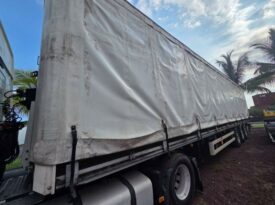 VOLVO FE Remorque polyvalente Lécitrailler plateau + Bache coulissante + porte containers 1km